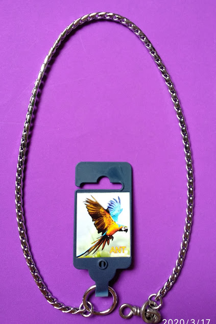 rantai snake chain  tebal 5,5 mm dan panjang 55 cm ,sangat cocok untuk burung paruh bengkok macaw